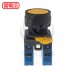 IDEC 和泉 22/平頭按鈕(黑圈) 交替型 2A 黃色 YW1B-A1E20Y