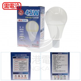 富山 LED E40 42W 球型燈泡/白光