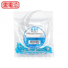 歐式端子ET0.75-6BE (20AWG) 藍色 KSS (100入)