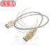 USB2.0 A公-A母鍍金透明強化線 50CM (US-43)