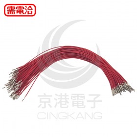 杜邦端子線 26AWG 雙頭 25cm-紅 (1束/100條)