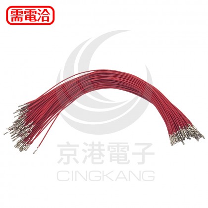 杜邦端子線 26AWG 雙頭 25cm-紅 (1束/100條)