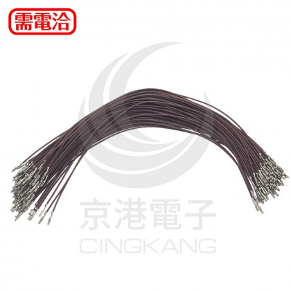 杜邦端子線 26AWG 雙頭 25cm-棕 (1束/100條)