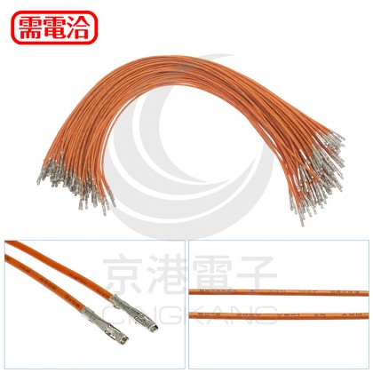 杜邦端子線 26AWG 雙頭 25cm-橙 (1束/100條)