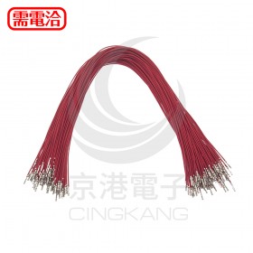 杜邦端子線 26AWG 雙頭 45cm-紅 (1束/100條)