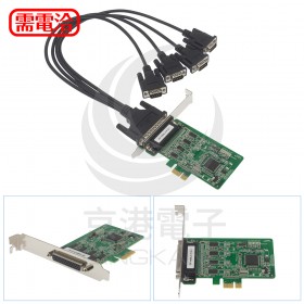 MOXA 4 Port PCIe Board w/ DB9M Cable RS-232 CP-104EL-A-DB9M
