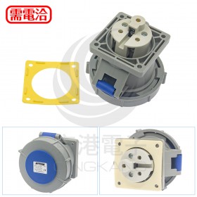 動力埋入型直式母插座 CP40303227 220V 32A 2P+E(藍色)