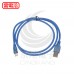 US-138 USB2.0 A公/Micro B公透明藍傳輸線 1米