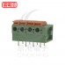 KF142R PCB 5.08mm 免螺絲彈簧式接線端子 4P 彎針(2入)