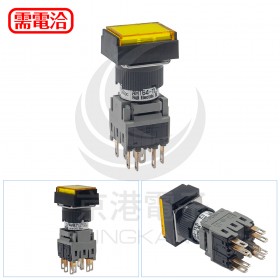 AH164-TL5Y22E3  富士 交替型 16ψLED 2A2B DC24V 黃色