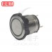 KEYON 金屬不銹鋼按鈕開關S22FU-11L24G 22mm 環形發綠光 1N0+1NC 12-24V