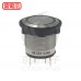 KEYON 金屬不銹鋼按鈕開關S22FU-11L24G 22mm 環形發綠光 1N0+1NC 12-24V
