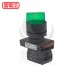 NHD 22MM 2段短柄照光選擇開關-綠 1A LED 24V NLS22-S210GA