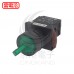 NHD 22MM 2段短柄照光選擇開關-綠 1A LED 24V NLS22-S210GA