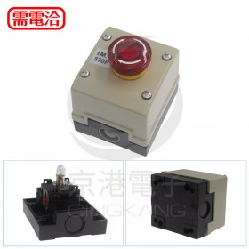天得φ22 照光式連鎖按鈕附黃色開關盒TN2B1-IKR37I2B  24V 2B接點