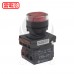 NHD 22mm 照光平頭按鈕開關(復歸)-紅 1A1B 110V LED  NLB22-F11RE