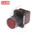 NHD 22mm 照光平頭按鈕開關(復歸)-紅 1A1B 110V LED  NLB22-F11RE