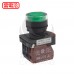 NHD 22mm 照光平頭按鈕開關(復歸)-綠 1A1B 110V LED  NLB22-F11GE