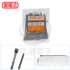 紮線帶 黑色 ALT-102S-B 2.5*104mm(100pcs/包)