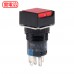 和泉 16/正方形照光復歸 LED24V 1C紅色 IP40 AL6Q-M14RC