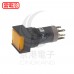DECA P16LMS2-1abKY 16φLED 24V方形按鈕開關 復歸型 黃色
