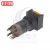 DECA P16LMS2-1abKY 16φLED 24V方形按鈕開關 復歸型 黃色