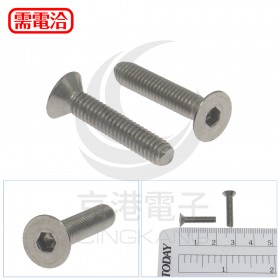 不鏽鋼平頭內六角螺絲 M4*20 (10pcs/包)