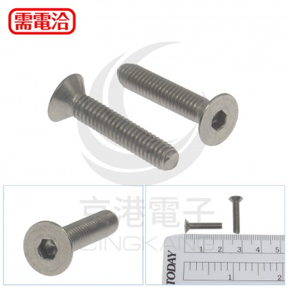 不鏽鋼平頭內六角螺絲 M4*20 (10pcs/包)