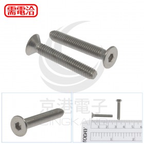 不鏽鋼平頭內六角螺絲 M4*25 (10pcs/包)