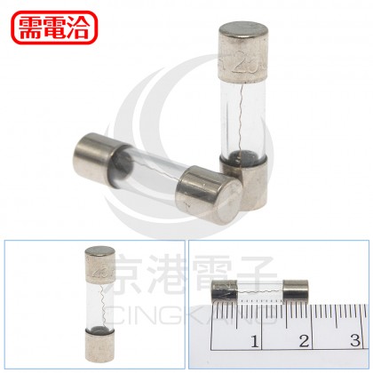 20mm  1.25A 250V 玻璃保險絲 快熔型(100PCS/盒)