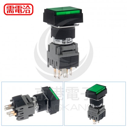AH164-TLG11E3  富士 復歸型 16ψLED 1A1B DC24V 綠色