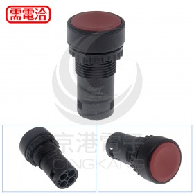 TS2 平頭按鈕 紅色1B 22/25mm TS2BFR-B