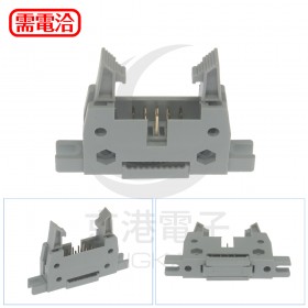 2.54mm 10P 有耳牛角公牌 附固定孔180度(100PCS/盤)