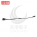 DC電源線接頭 5.5*2.1一母分三公 28CM
