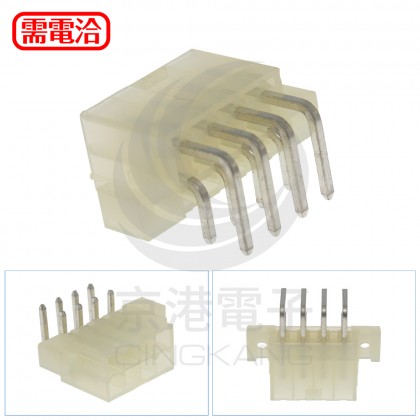 Molex 4.2連接器-雙排8P(2*4) 公座(有耳) 彎型 (20入)