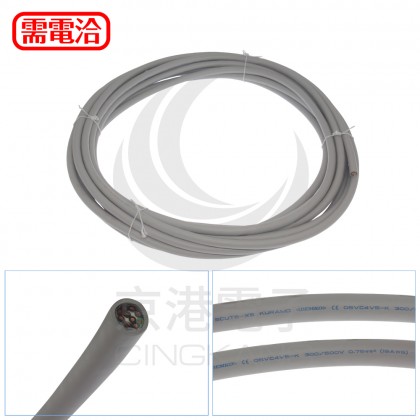 倉茂耐曲隔離電纜 SCUT6-XS 19AWG/10C 600V (灰色)