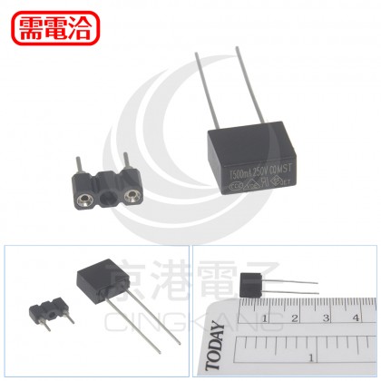 方形保險絲 T500mA250VCQMST (含座)