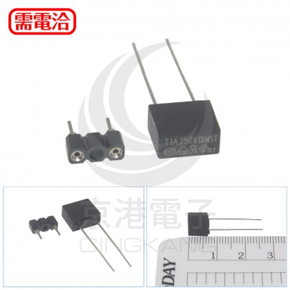 方形保險絲 T1A250VCQMST (含座)