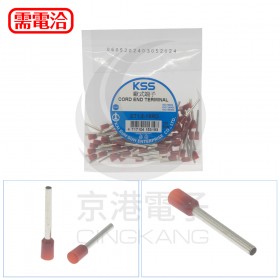歐式端子 ET1.5-18RD (紅色) (100PCS/包)