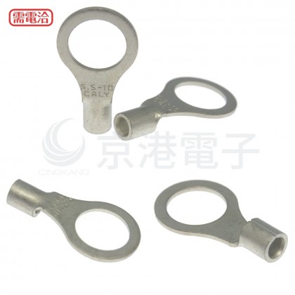 R型裸端子 R5.5-10 (12-10AWG) 佳力牌 (100入)