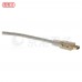 USB A公-迷你5PIN鍍金透明傳輸線1M