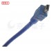 USB2.0 A公-MINI5P公透明藍傳輸線 5米 US-135