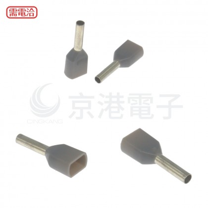 1506 雙線套歐式端子 EW0.75-8GY(灰色) KSS (100入/包)