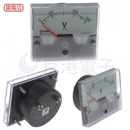 GIKOKA 電壓錶 300V 60*70