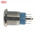 22mm不鏽鋼金屬 平面電源燈 無段天使眼開關-AC110V 綠光