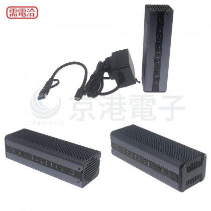 伽利略 雙M.2(NVMe) SSD to USB3.2 Gen2*2 對拷機 DMC322B