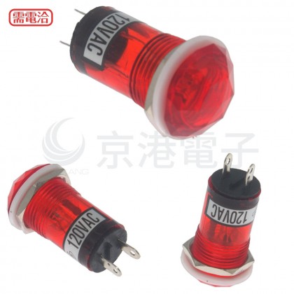 大鑽型霓虹燈 牙15mm 110V 紅色