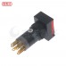 16φ長方形按鈕開關 覆歸 1A1B 33V 鎢絲燈 紅色