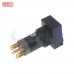 16φ長方形按鈕開關 覆歸 1A1B 33V 鎢絲燈 藍色