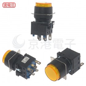 IDEC LB1L-M1T14Y 圓形瞬時型照光按鈕開關  24V 黃色